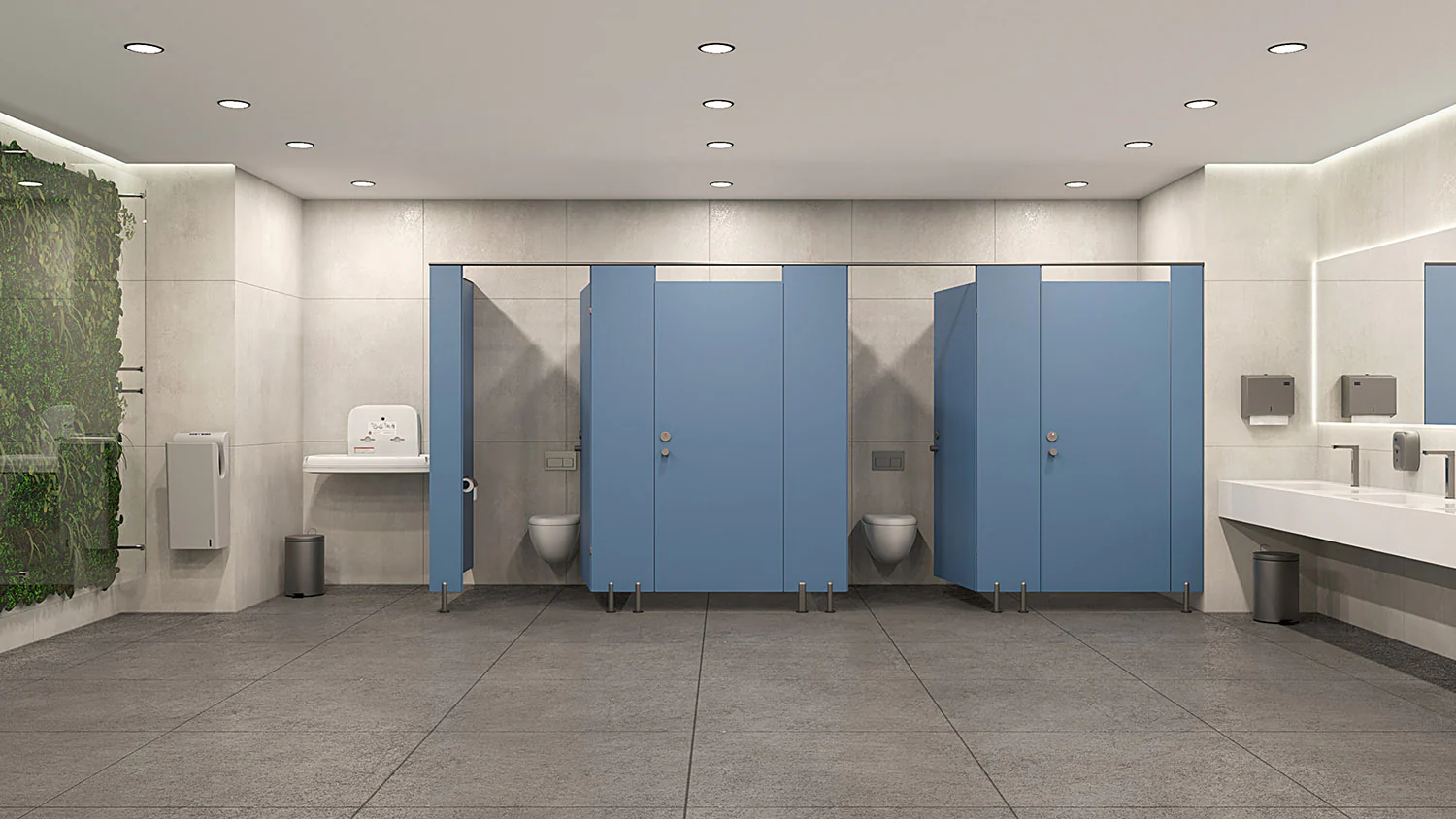 Pareti Modulari Kubi in HPL Blue - Image 3