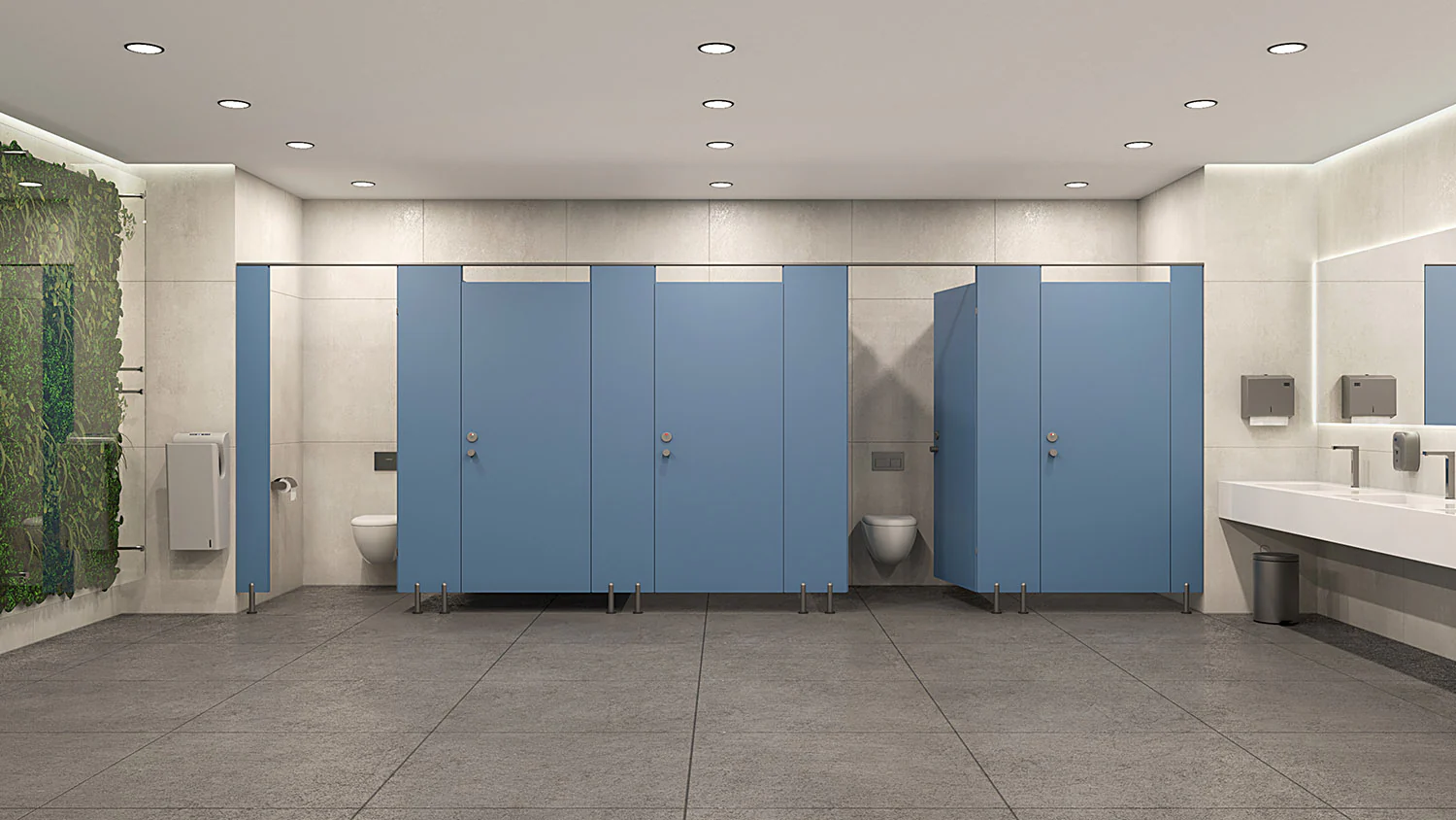 Pareti Modulari Kubi in HPL Blue - Image 4