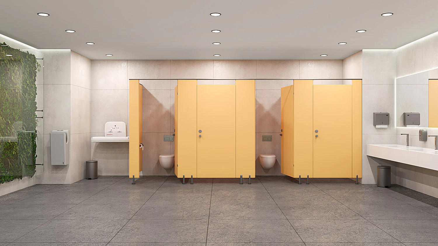 Pareti Modulari Kubi in HPL Giallo - Image 3