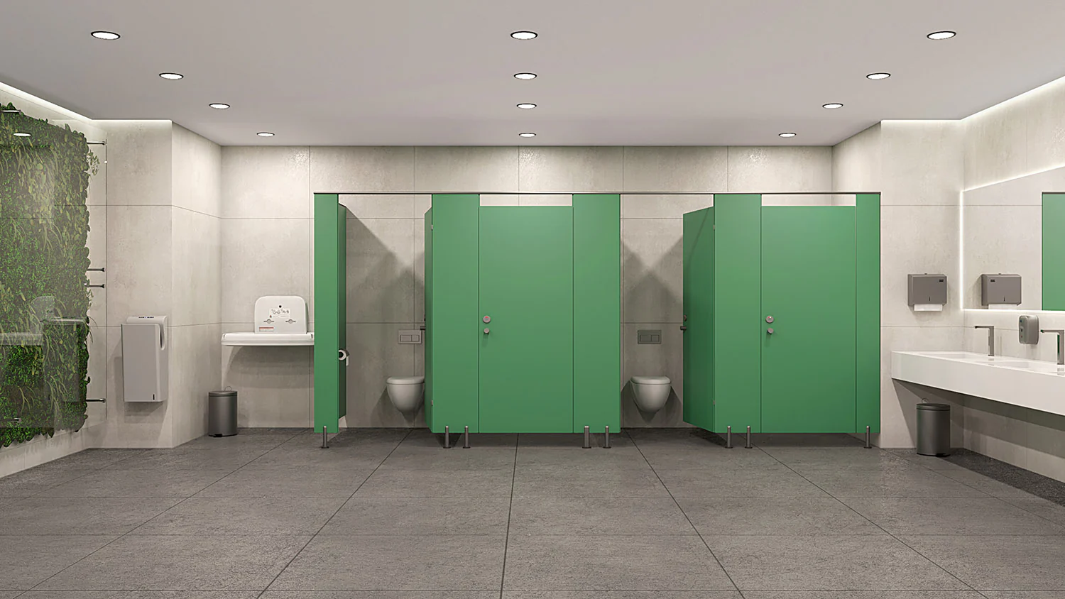 Pareti Modulari Kubi in HPL Verde - Image 3
