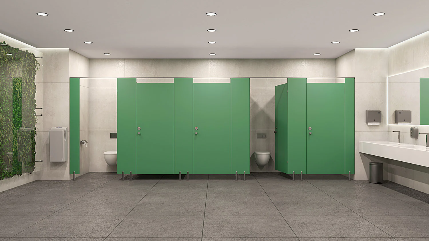 Pareti Modulari Kubi in HPL Verde - Image 4