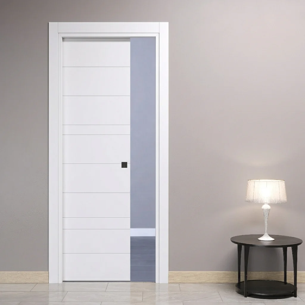 Porta Scorrevole a Scomparsa con Incisioni Stripes - Image 2
